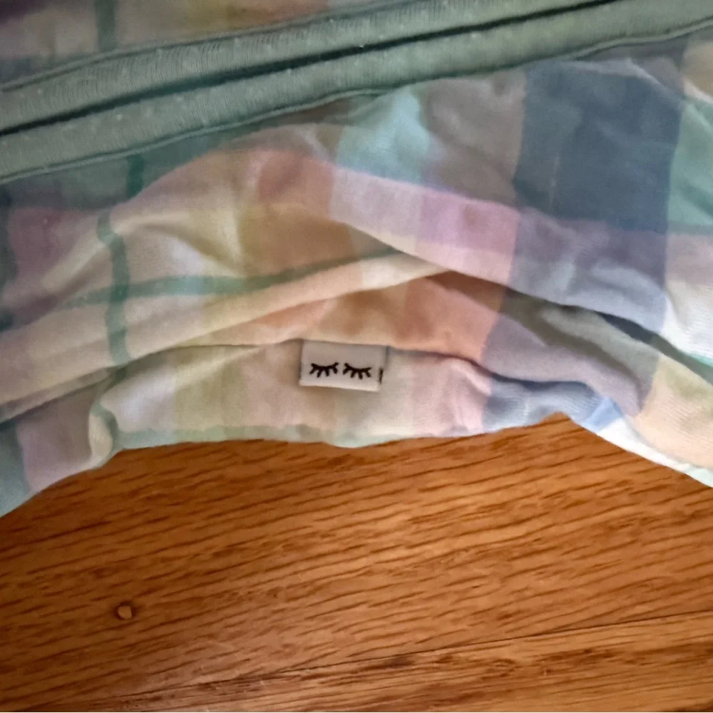 Little Sleepies Zippy Bundle: Pastel Plaid and Clay Ribbed, 6-12 mo - Picture 5 of 13